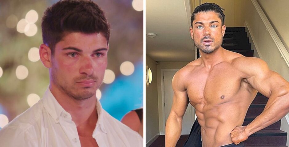 Transformation before and after of Anton from Love Island