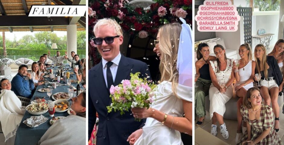 Sophie Habboo Jamie Laing wedding Spain
