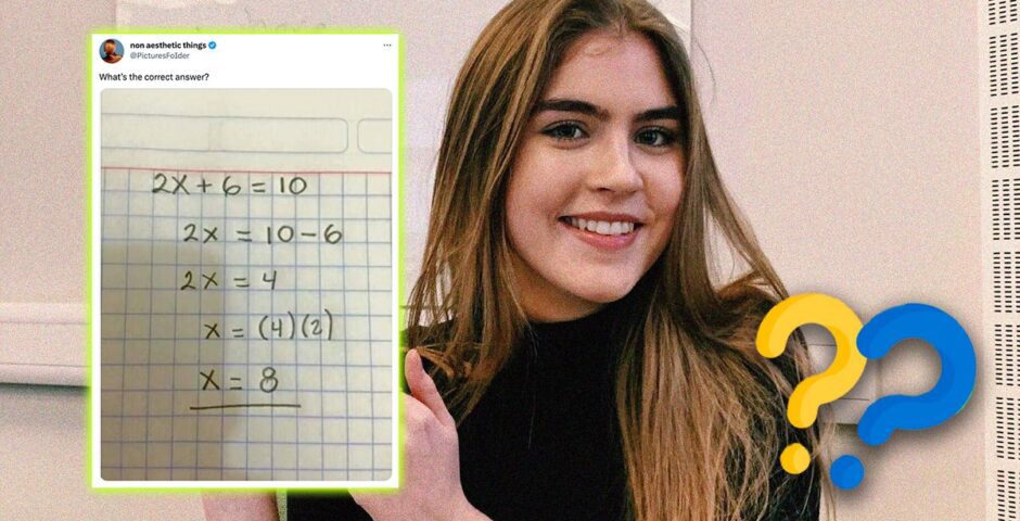 2x+6=10 equation answer as it spreads on Twitter