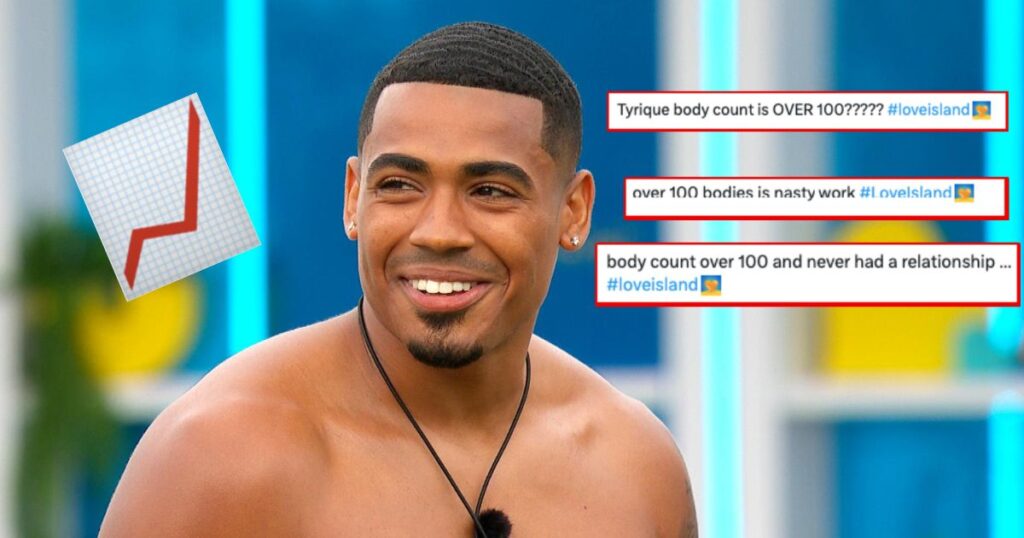 love island tyrique body count slut shaming