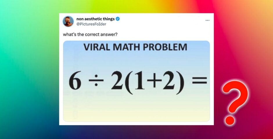 6÷2(1+2), viral maths equation sum answer