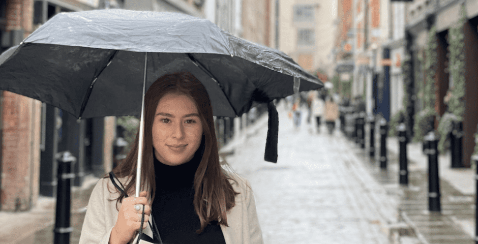 Girl with umbrella