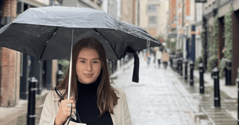 Girl with umbrella