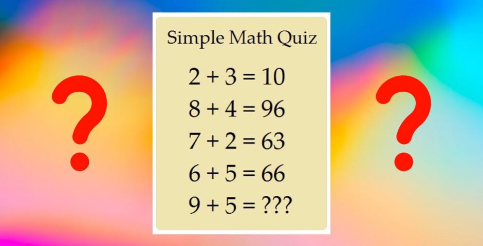 Simple maths quiz question going viral on Twitter, 9+5=