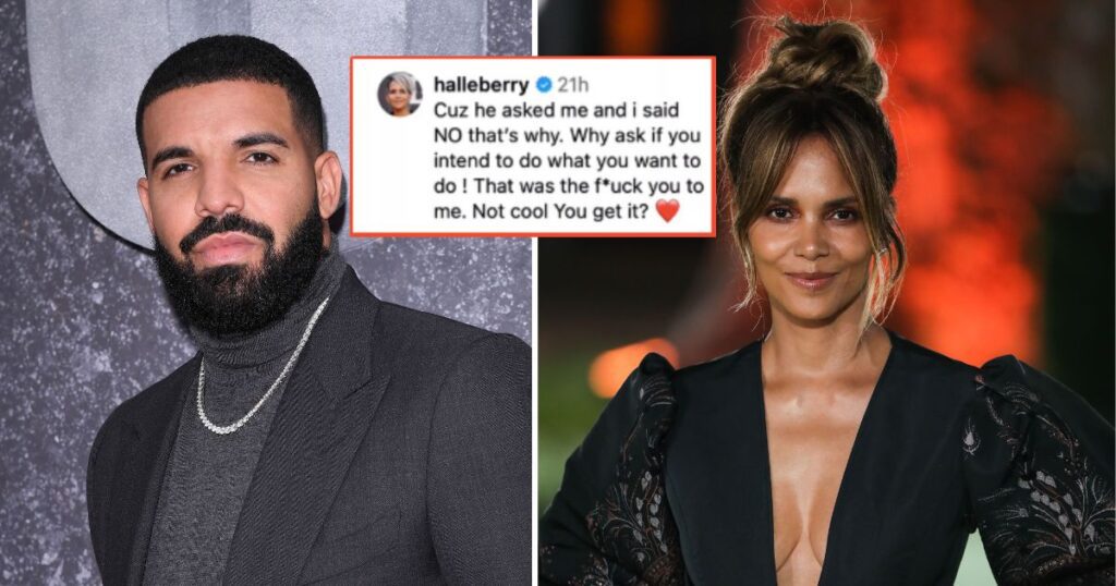 Halle Berry slime photo Drake