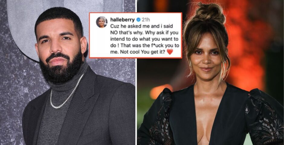 Halle Berry slime photo Drake