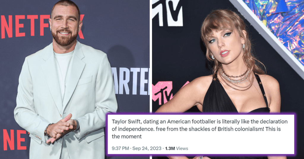 Taylor Swift and Travis Kelce in a relationship