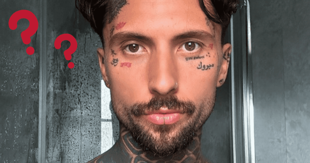 Brad from MAFS UK face tattoos meaning