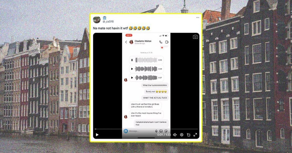 Viral Amsterdam stag and hen do voice note story debunked
