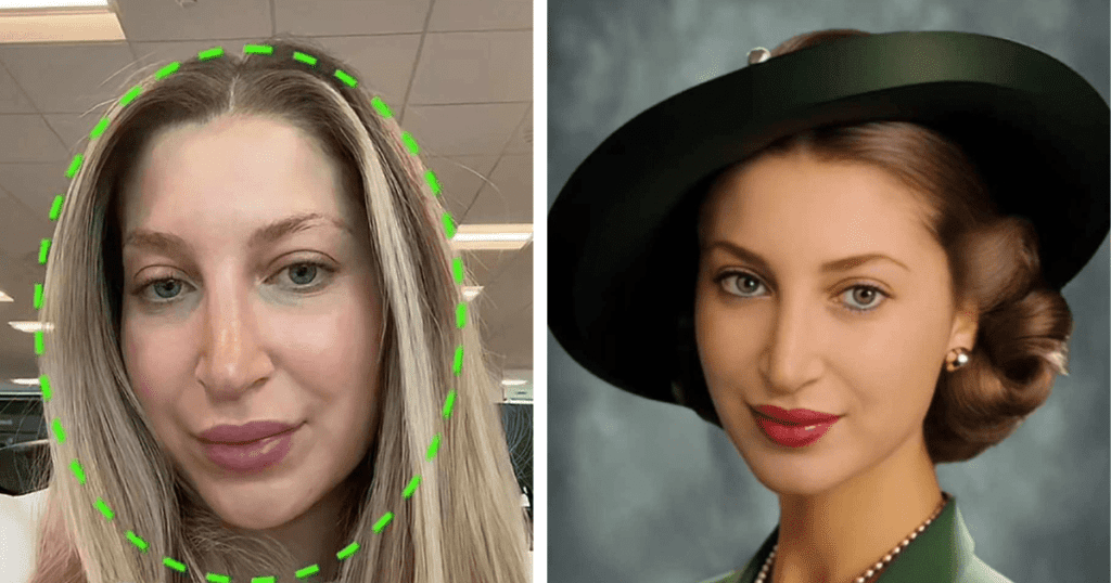 TikTok trend AI filter 1940s
