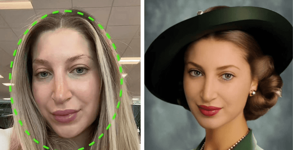TikTok trend AI filter 1940s