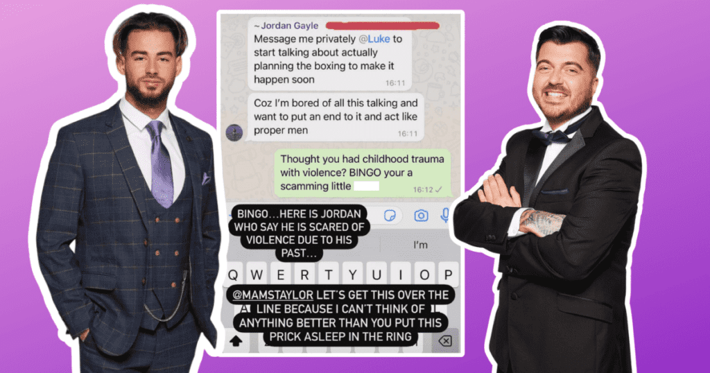 Luke Jordan MAFS UK feud boxing
