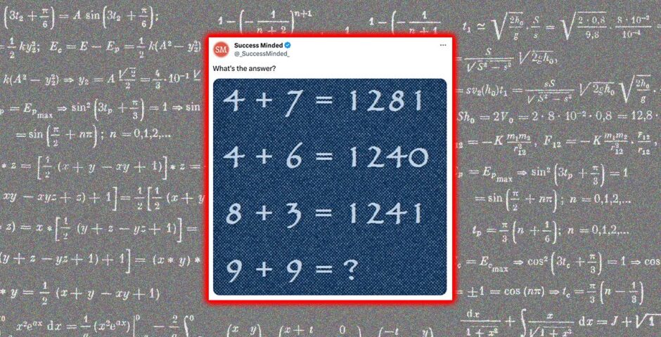 addition maths riddle viral on Twitter