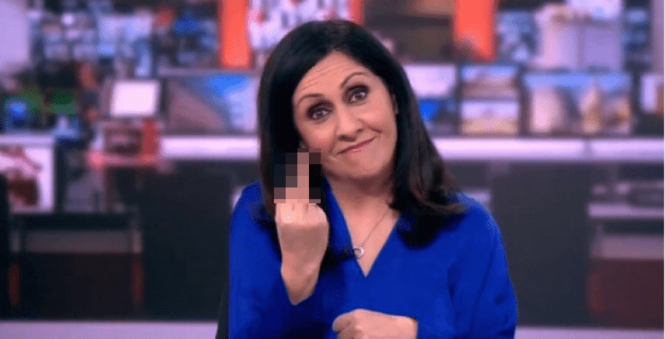 BBC middle finger apologise