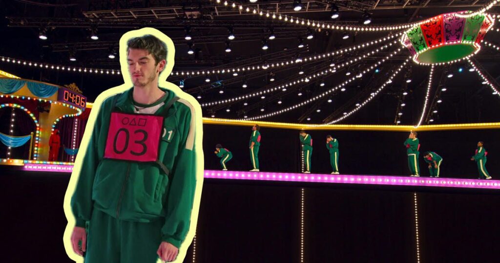 Squid Game The Challenge bridge stunt doubles