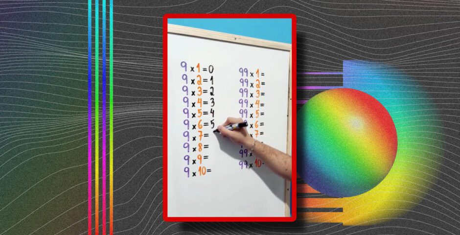 nine times table viral maths