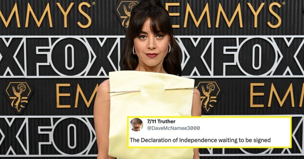 The dress Aubrey Plaza wore to the Emmys sparked a new meme