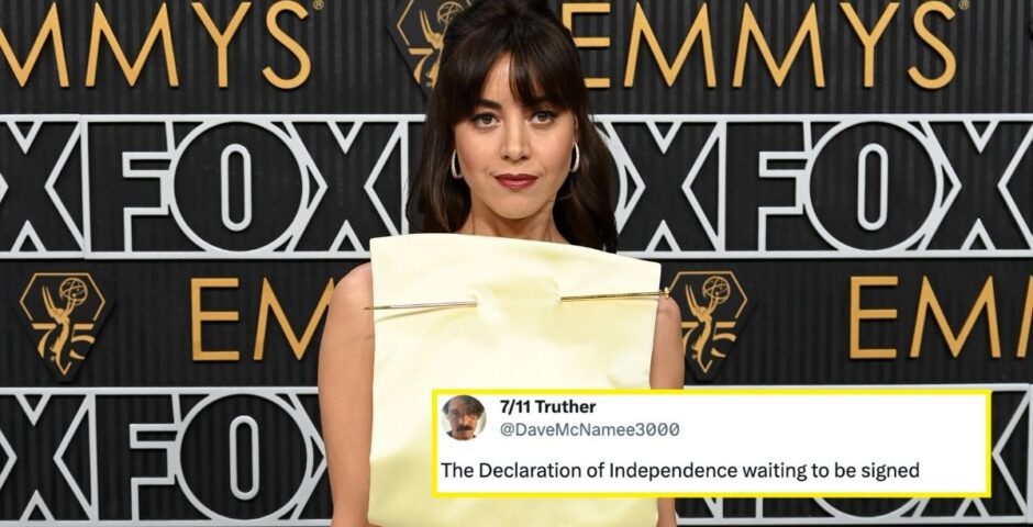 The dress Aubrey Plaza wore to the Emmys sparked a new meme