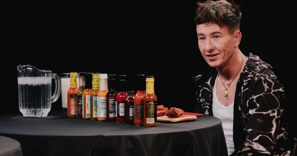 Omg, Barry Keoghan spoke about *that* Saltburn grave scene while on Hot Ones