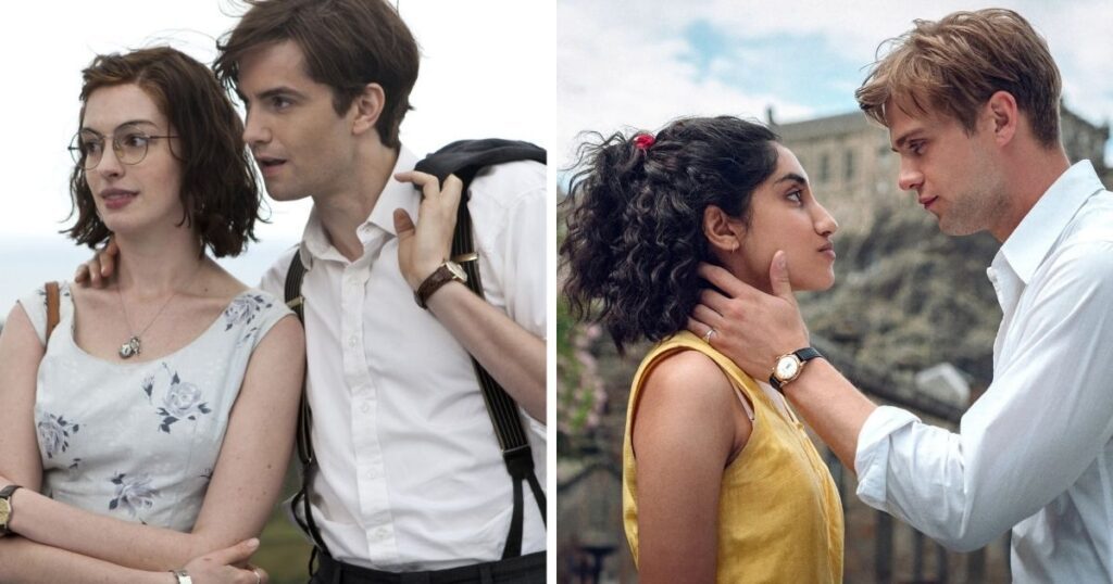 One Day cast side by side from the movie and the TV series
