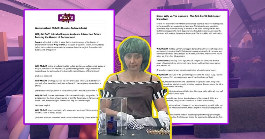 Wonka experience script
