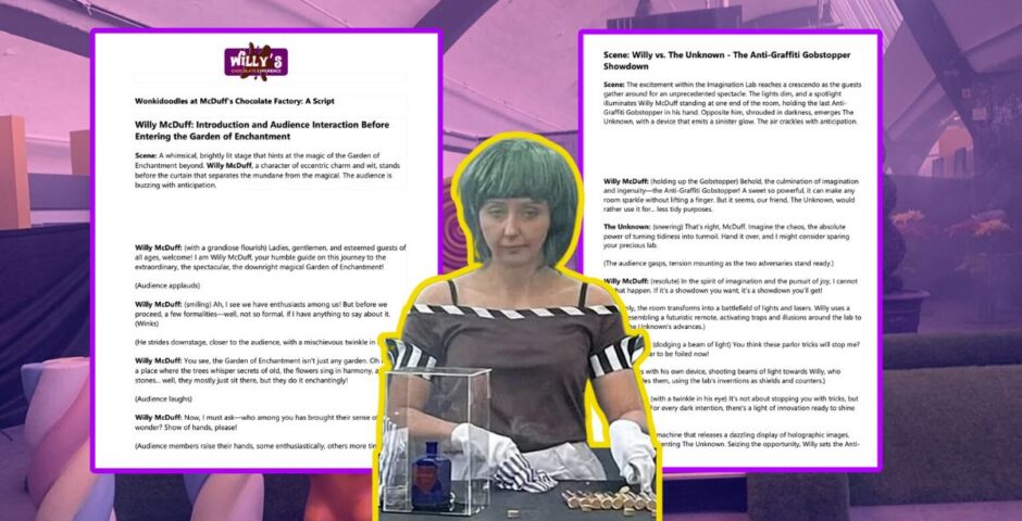 Wonka experience script