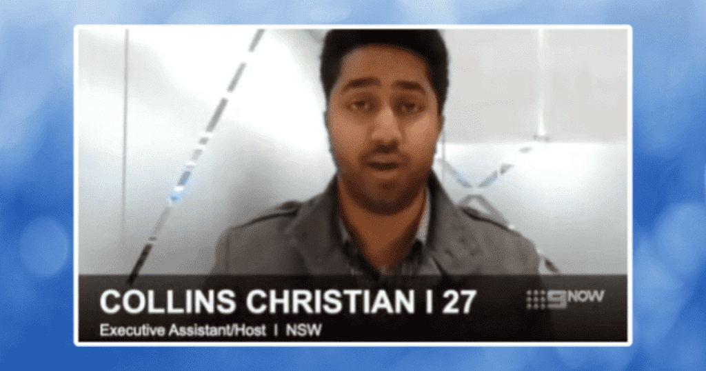 Collins MAFS Australia audition tape