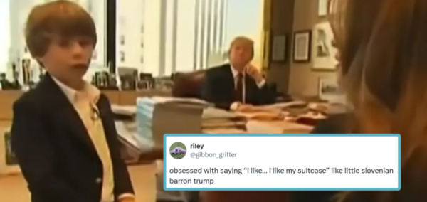 Barron Trump like my suitcase video
