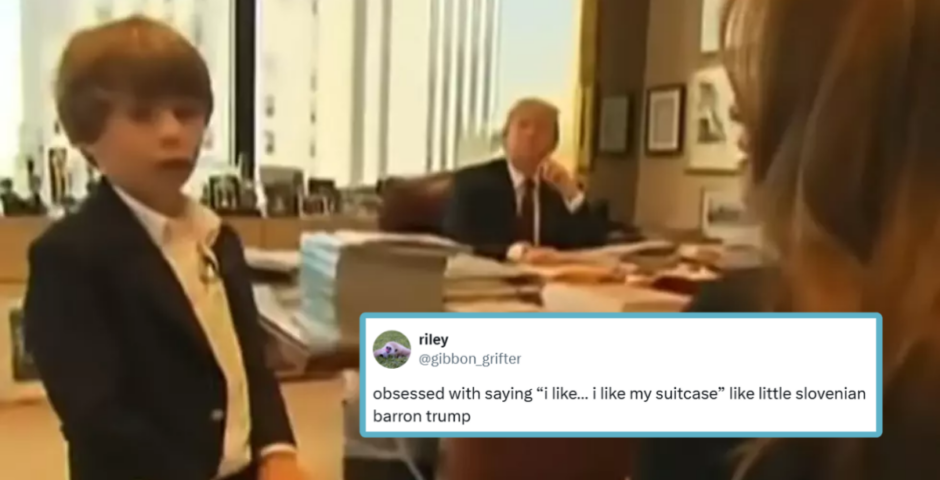 Barron Trump like my suitcase video