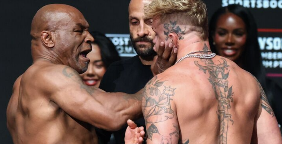 Jake Paul and Mike Tyson