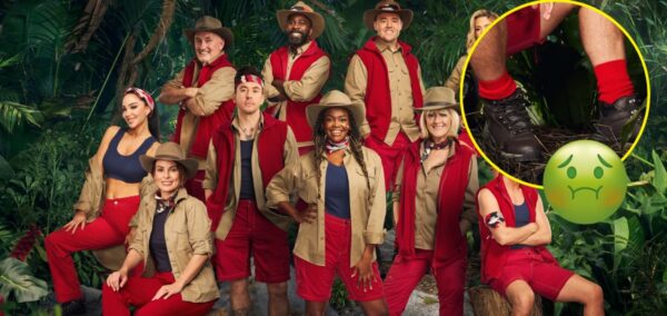I'm a celebrity cast 2024 and close up of red socks