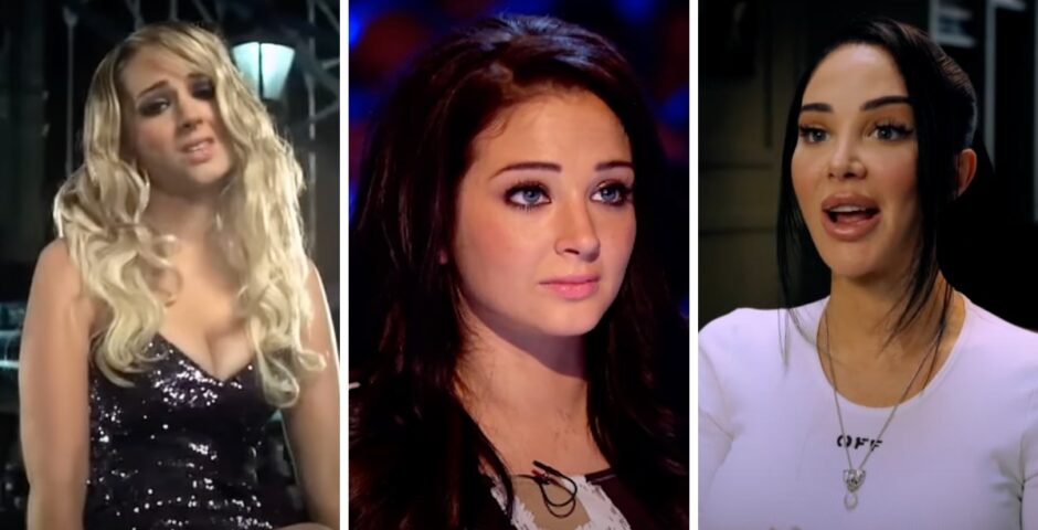 Three pictures of Tulisa Contostavlos over the years