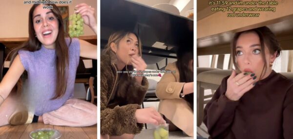 tiktok grapes under table nye