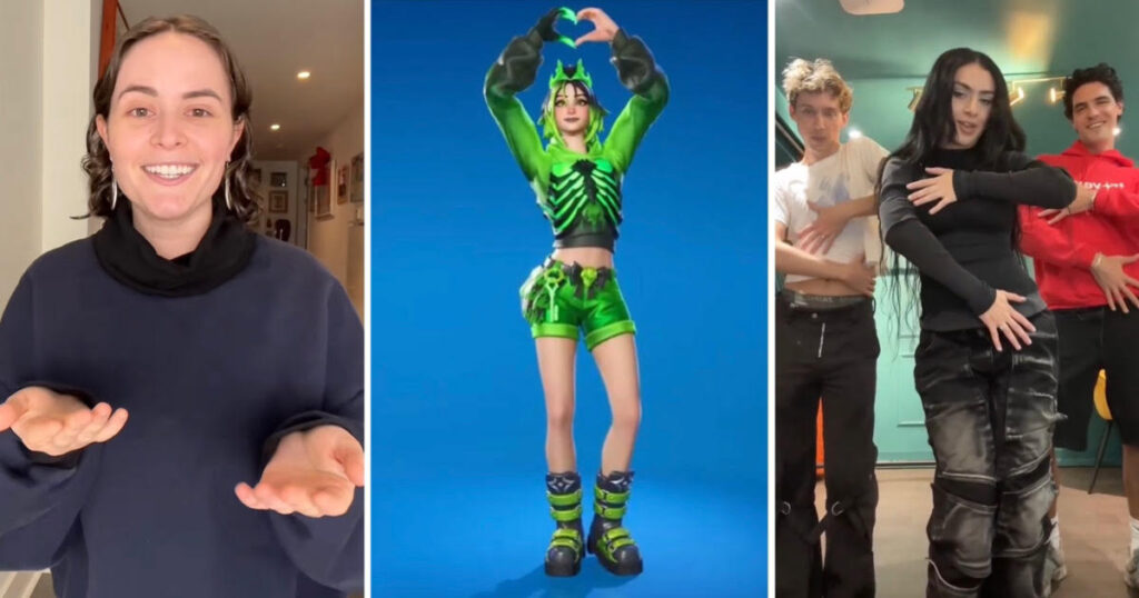 Charli XCX Apple dance Fortnite