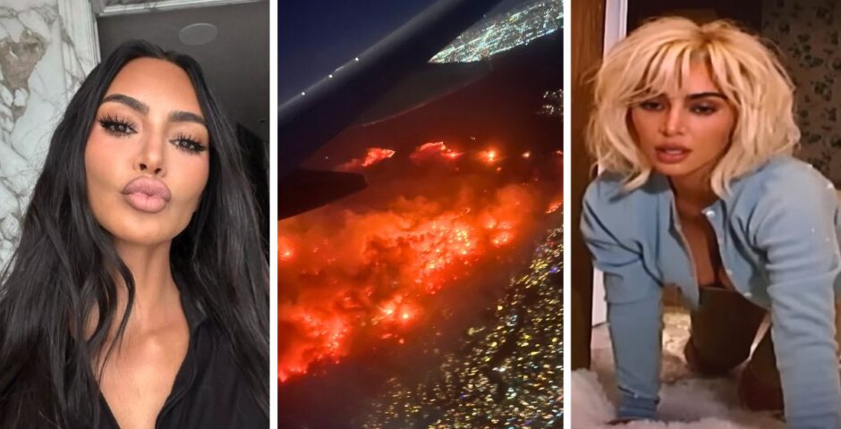 kim kardashian la fires los angeles wildfires skims