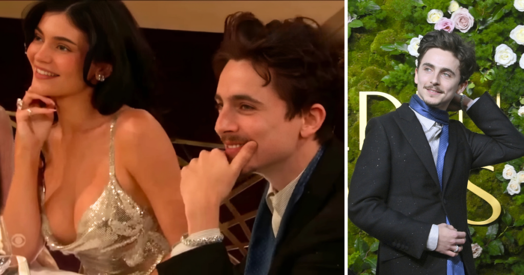 timothee chalamet kylie jenner golden globes 2025
