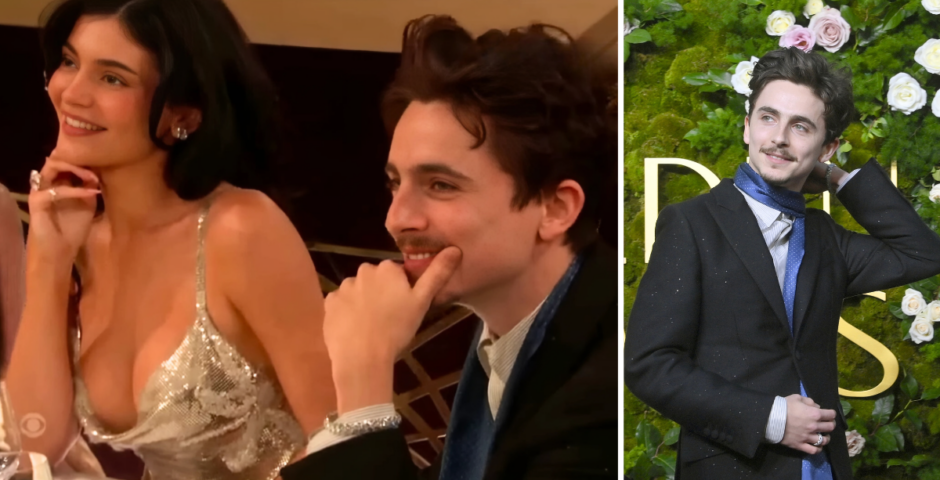 timothee chalamet kylie jenner golden globes 2025