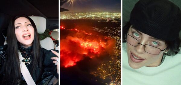 los angeles wildfires fireaid concert billie eilish lady gaga