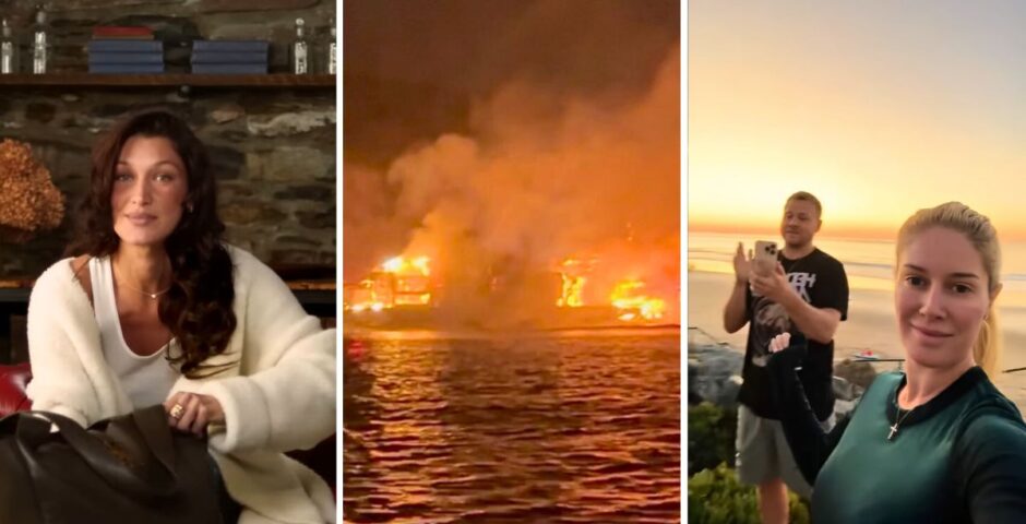 los angeles fires la fires celebrity houses bella hadid spencer pratt heidi montag