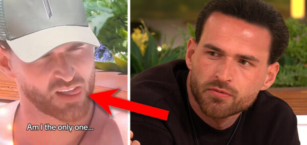 Ronnie licking with tongue during Love Island All Stars