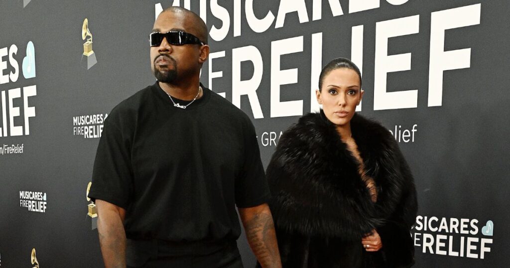 kanye west bianca censori dress grammys 2025 refused