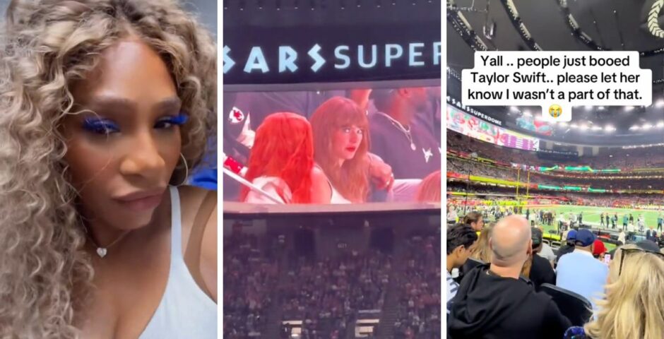 taylor swift celebs super bowl booed