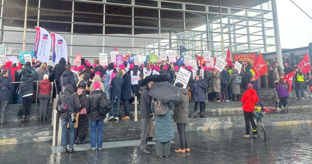 UCU Senedd Protest