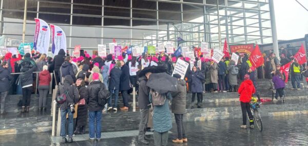 UCU Senedd Protest