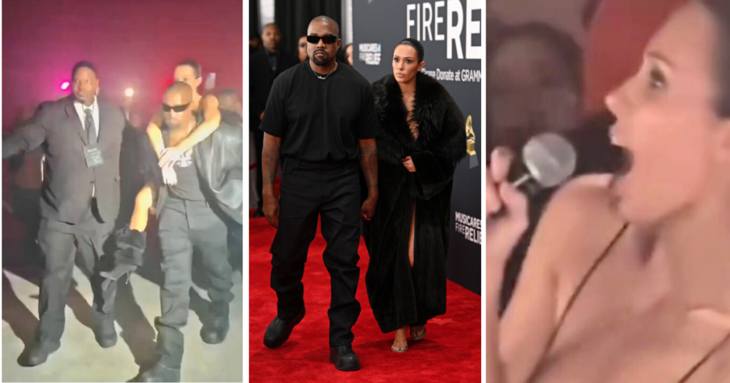 kanye west bianca censori grammys 2025 afterparty