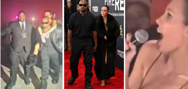 kanye west bianca censori grammys 2025 afterparty
