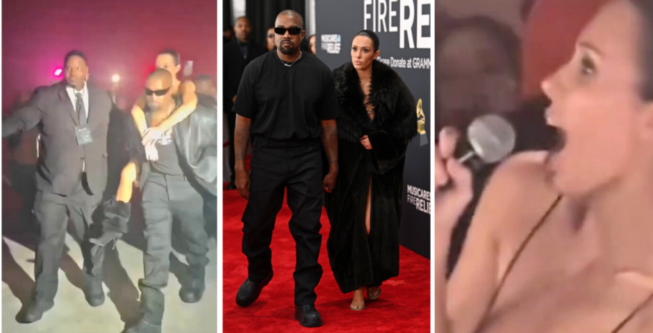 kanye west bianca censori grammys 2025 afterparty