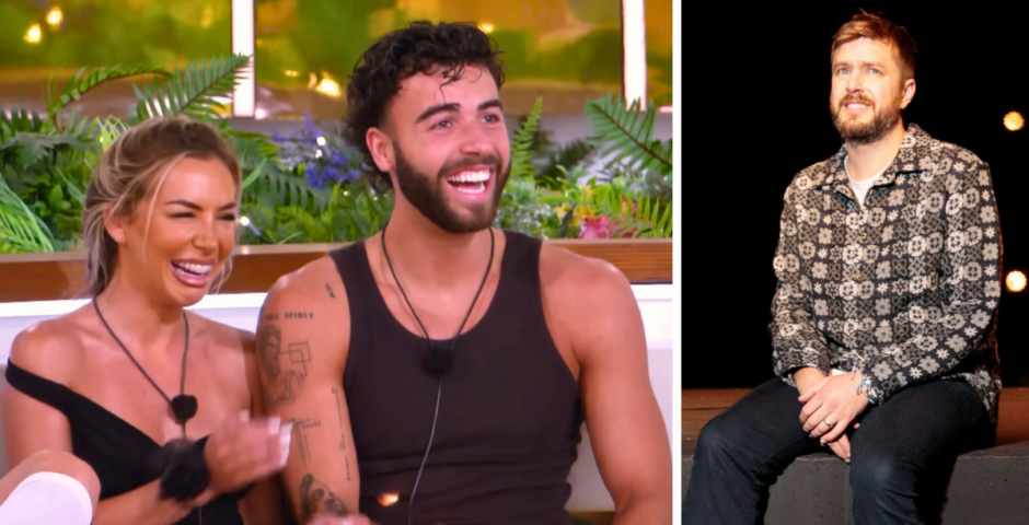 iain stirling love island all stars voiceover jokes sammy elma