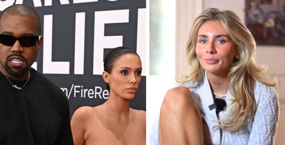bonnie blue onlyfans bianca censori kanye west grammys 2025 red carpet dress