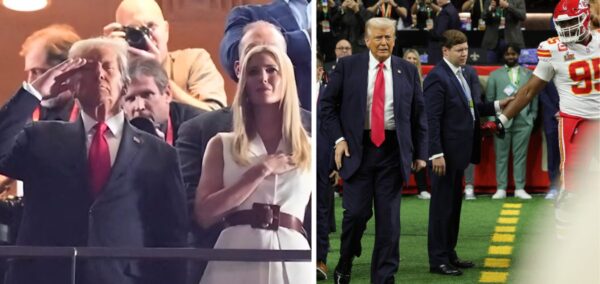 donald trump super bowl 2025 ivanka taylor swift travis kelce